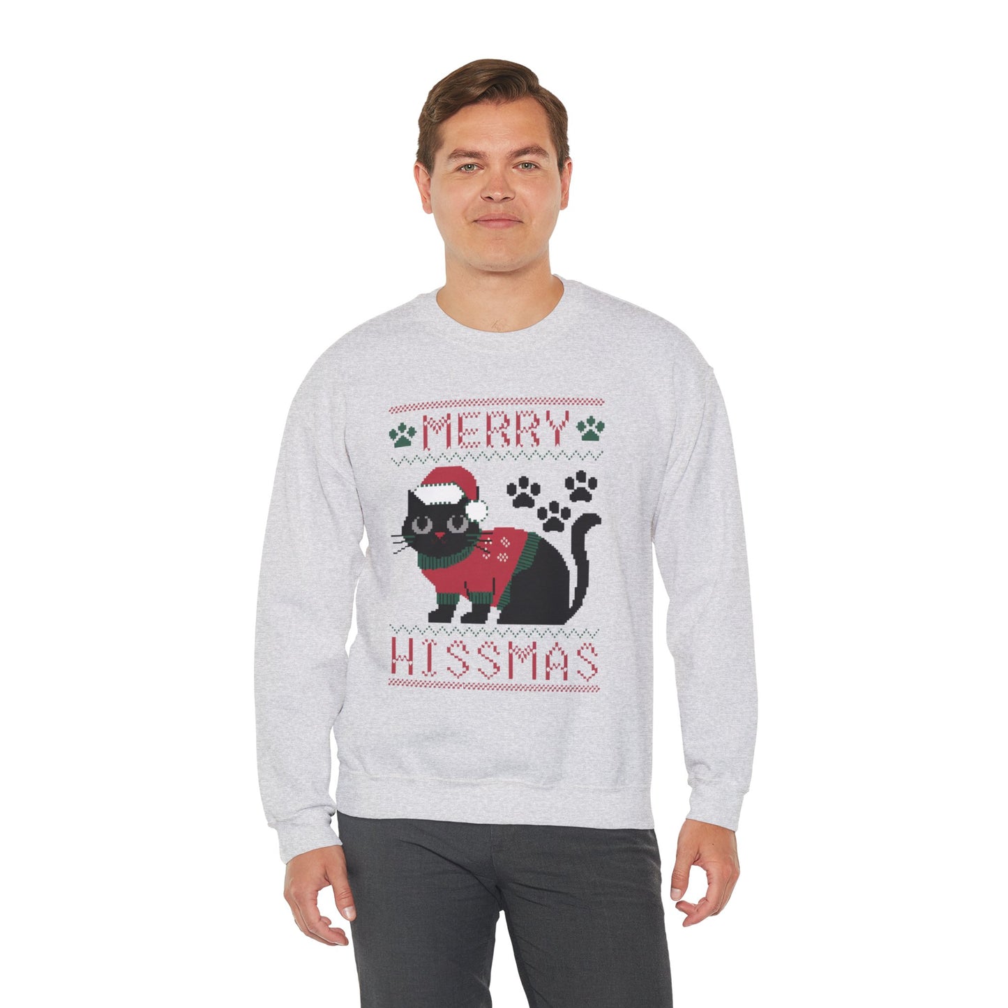 Merry Hissmas Cat Crewneck Sweatshirt