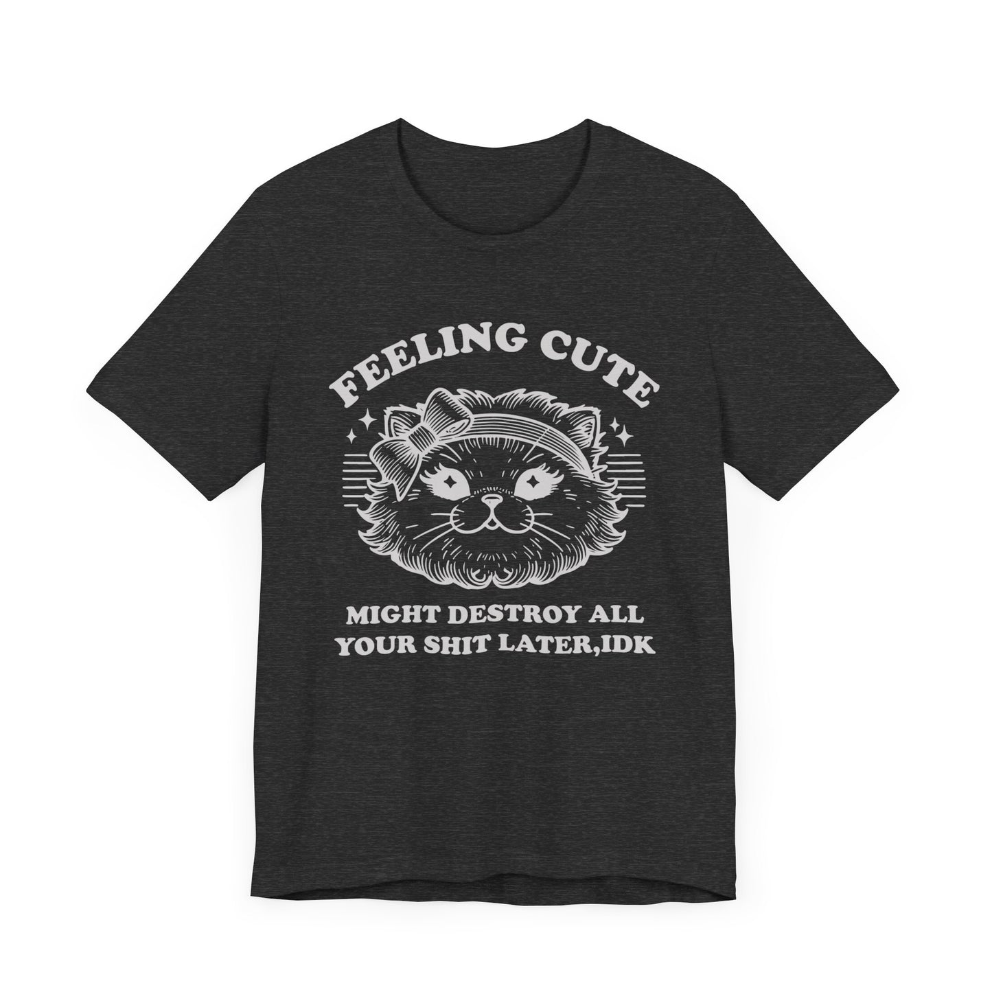 Feeling Cute Funny Cat Tee