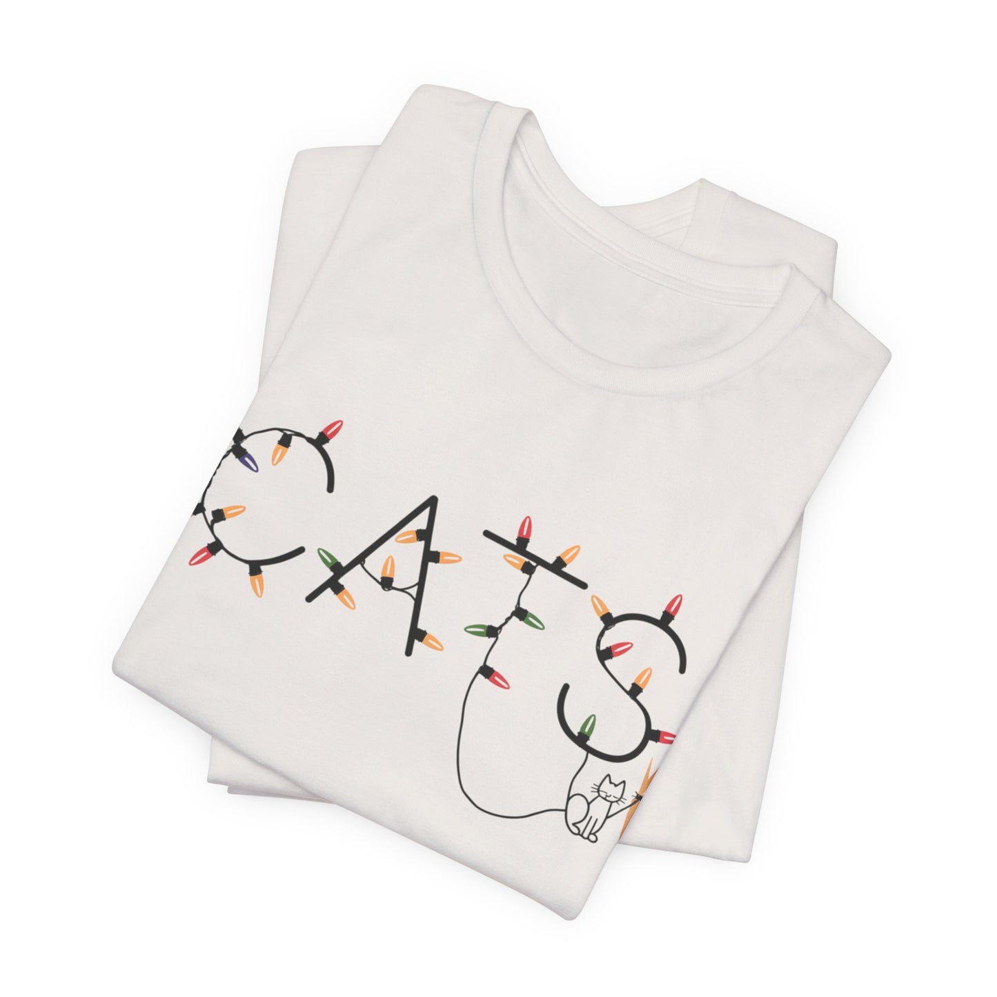 Cats Christmas Lights Tee