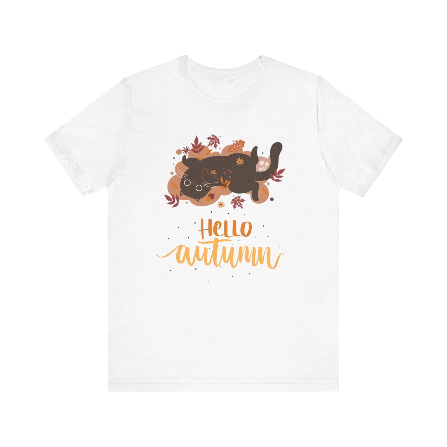 Hello Autumn Fall Cat Tee