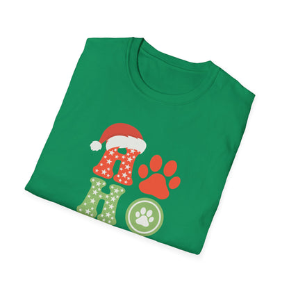 HO HO Paws Christmas T-Shirt | Retro Holiday Pet Lover Tee | Merry Christmas Shirt