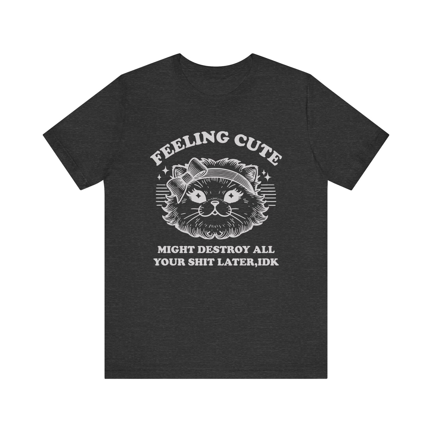 Feeling Cute Funny Cat Tee