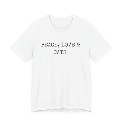 Peace, Love and Cats Minimalist Tee