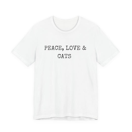 Peace, Love and Cats Minimalist Tee
