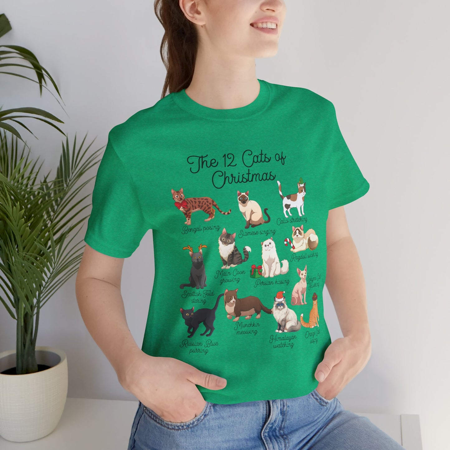 12 Cats of Christmas Holiday Tee