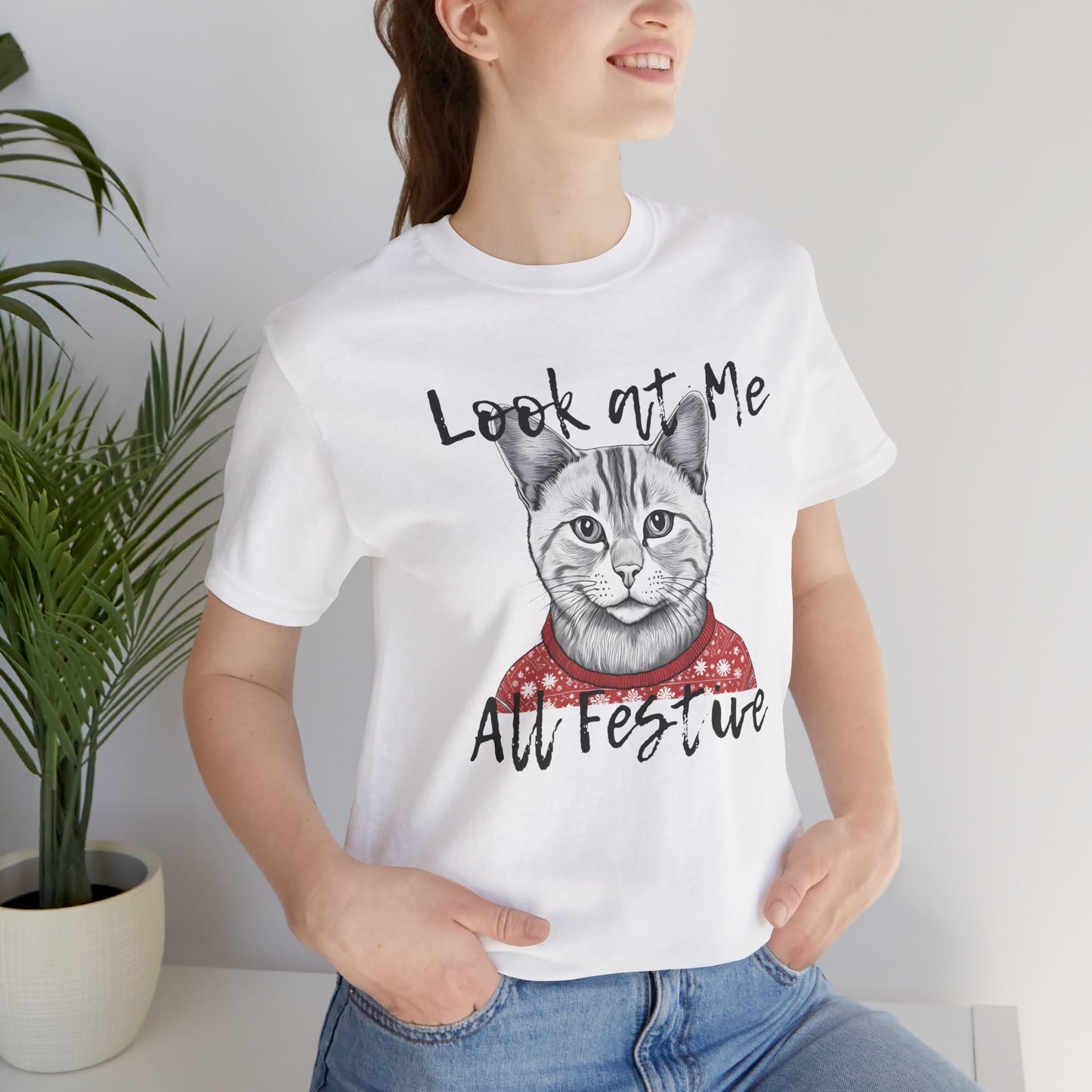 Look at Me Festive Cat Tee