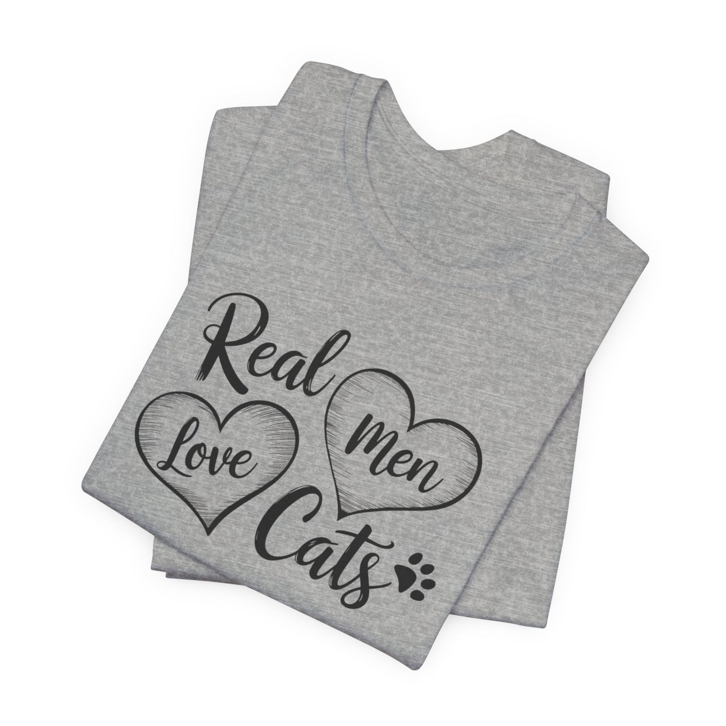 Real Men Love Cats Valentine's Day Tee