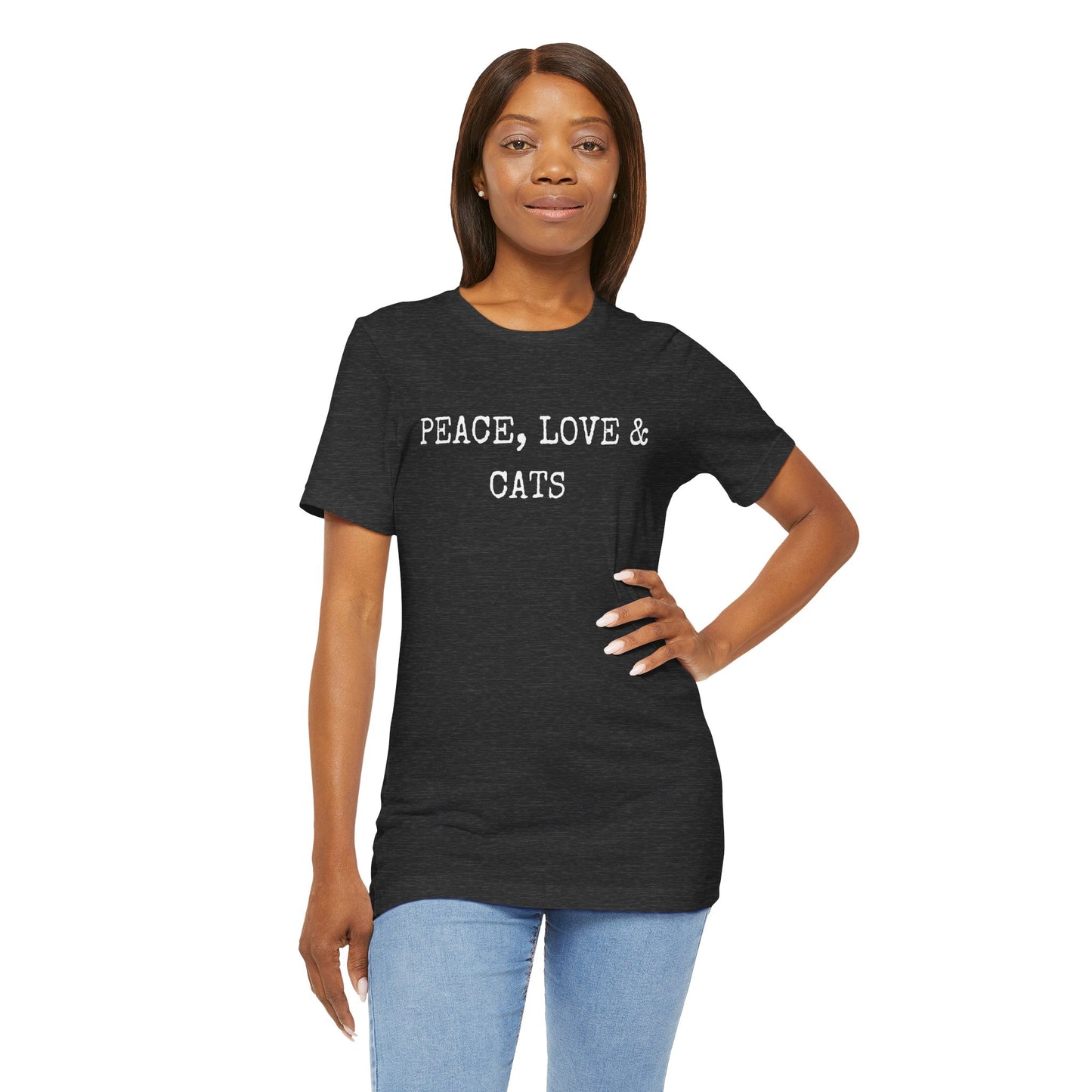 Peace, Love and Cats Minimalist Tee