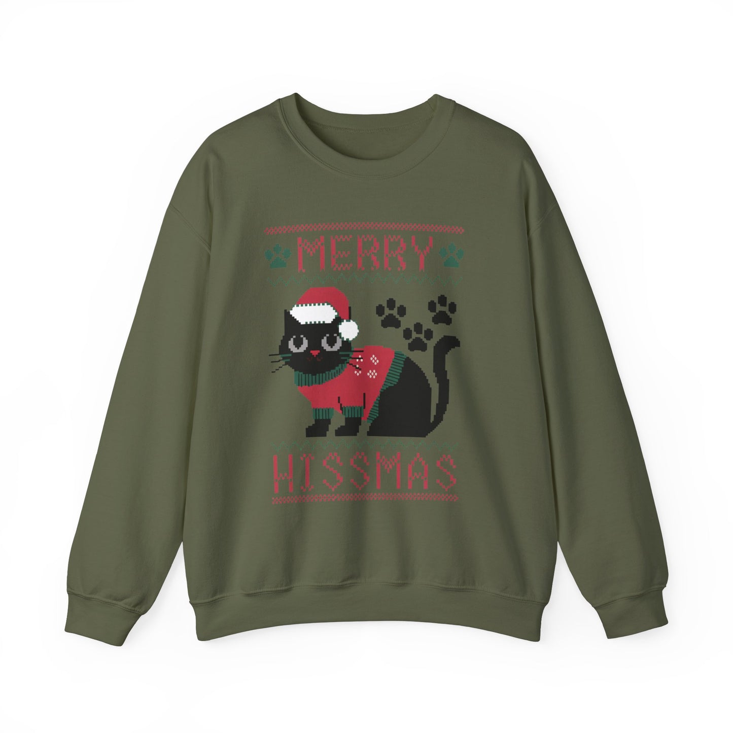 Merry Hissmas Cat Crewneck Sweatshirt