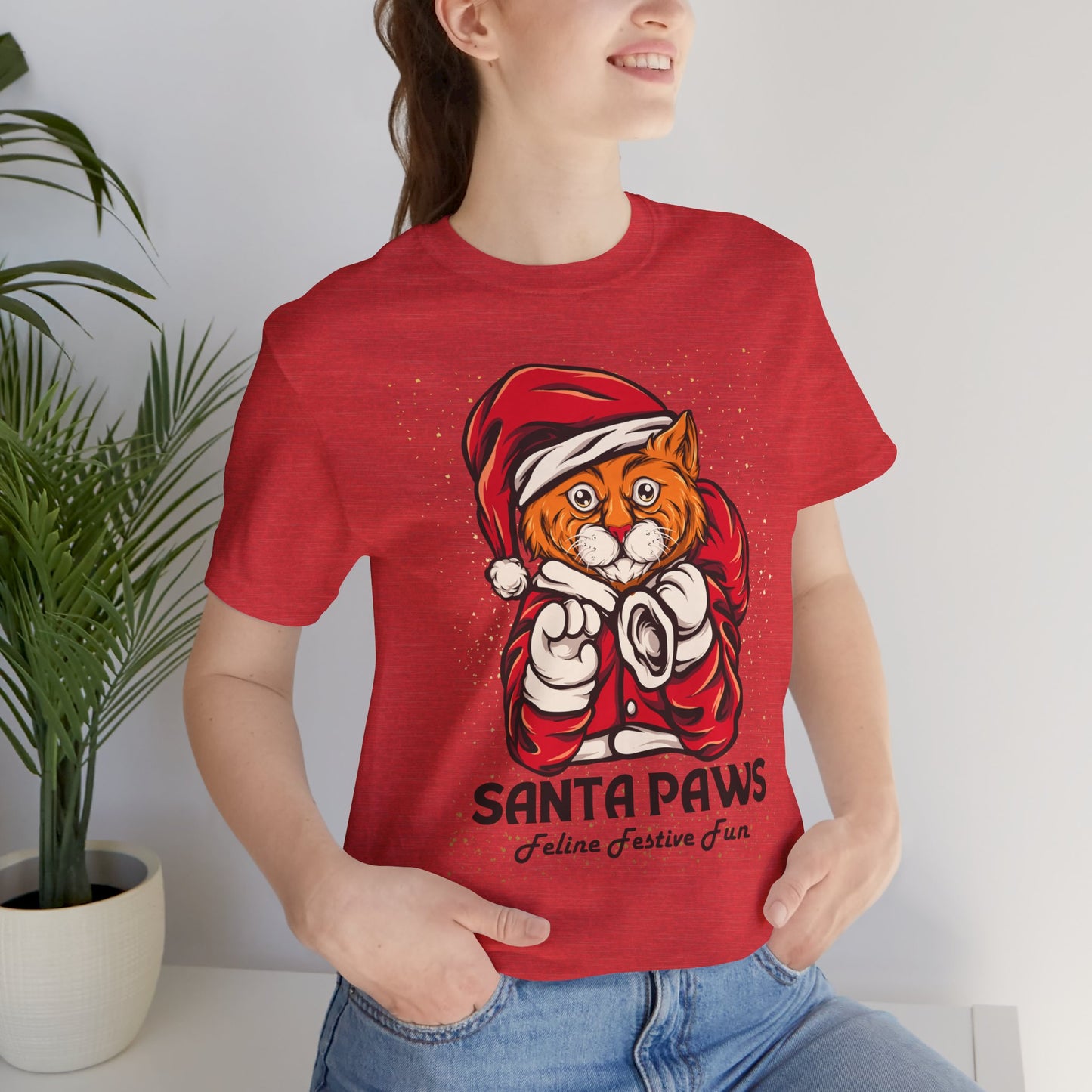 Santa Paws Festive Cat Tee