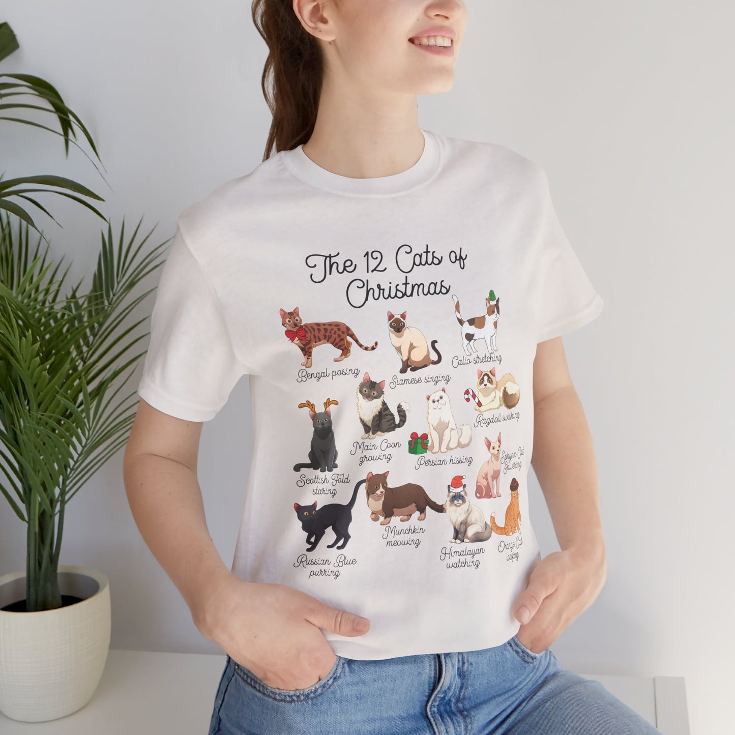 12 Cats of Christmas Holiday Tee