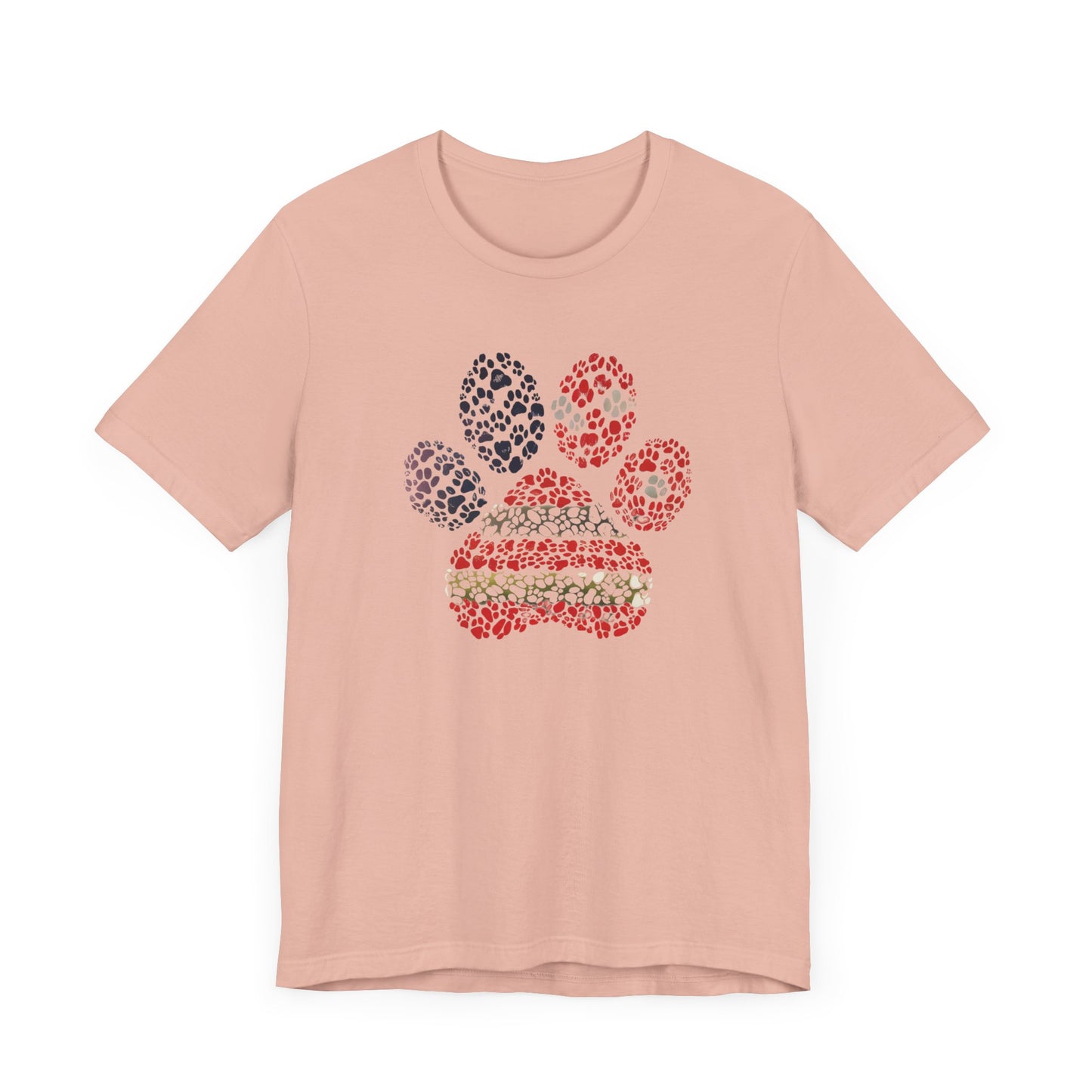 Patriotic Paw Print T-Shirt – American Flag Cat Dog Lover Shirt – 4th of July Pet Tee