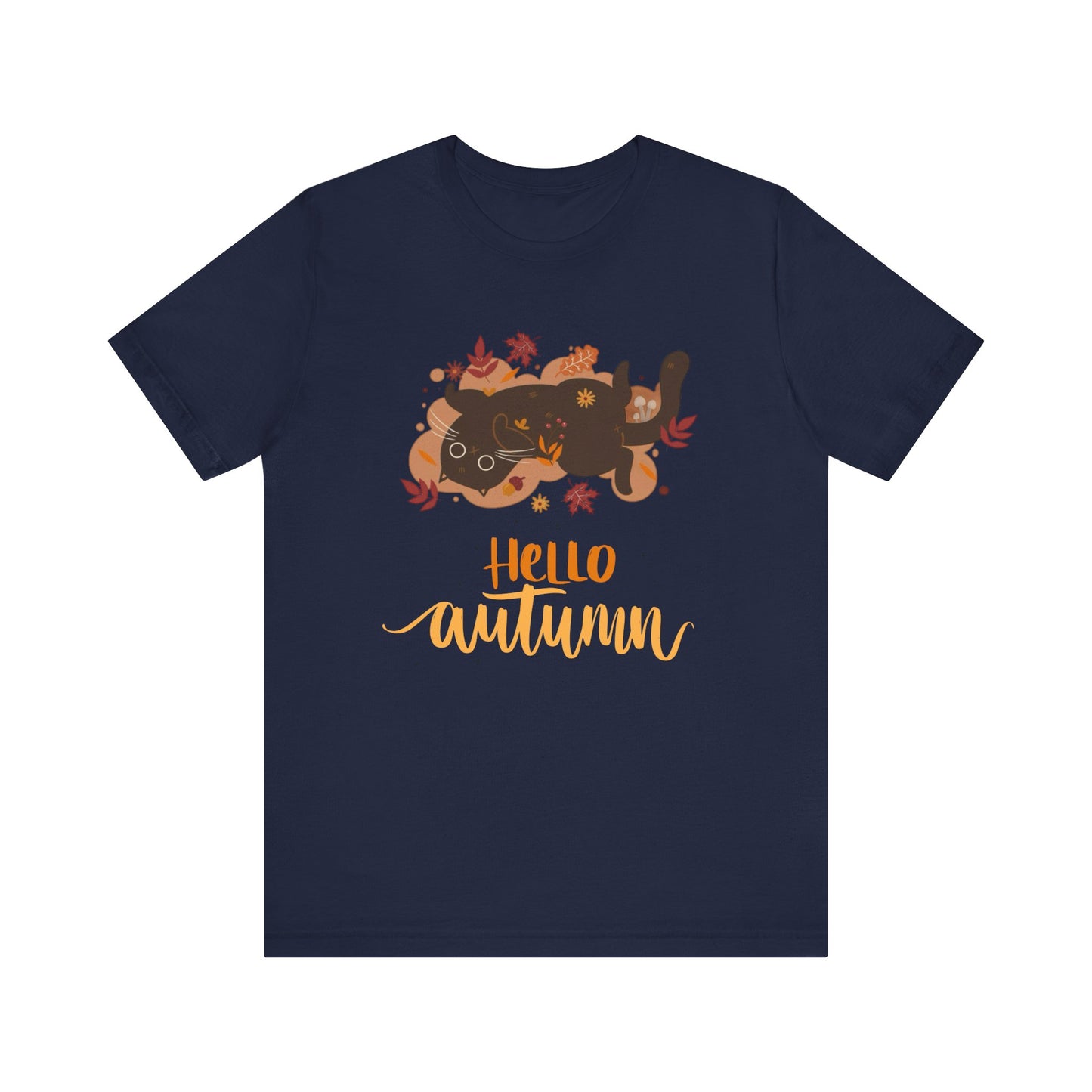 Hello Autumn Fall Cat Tee