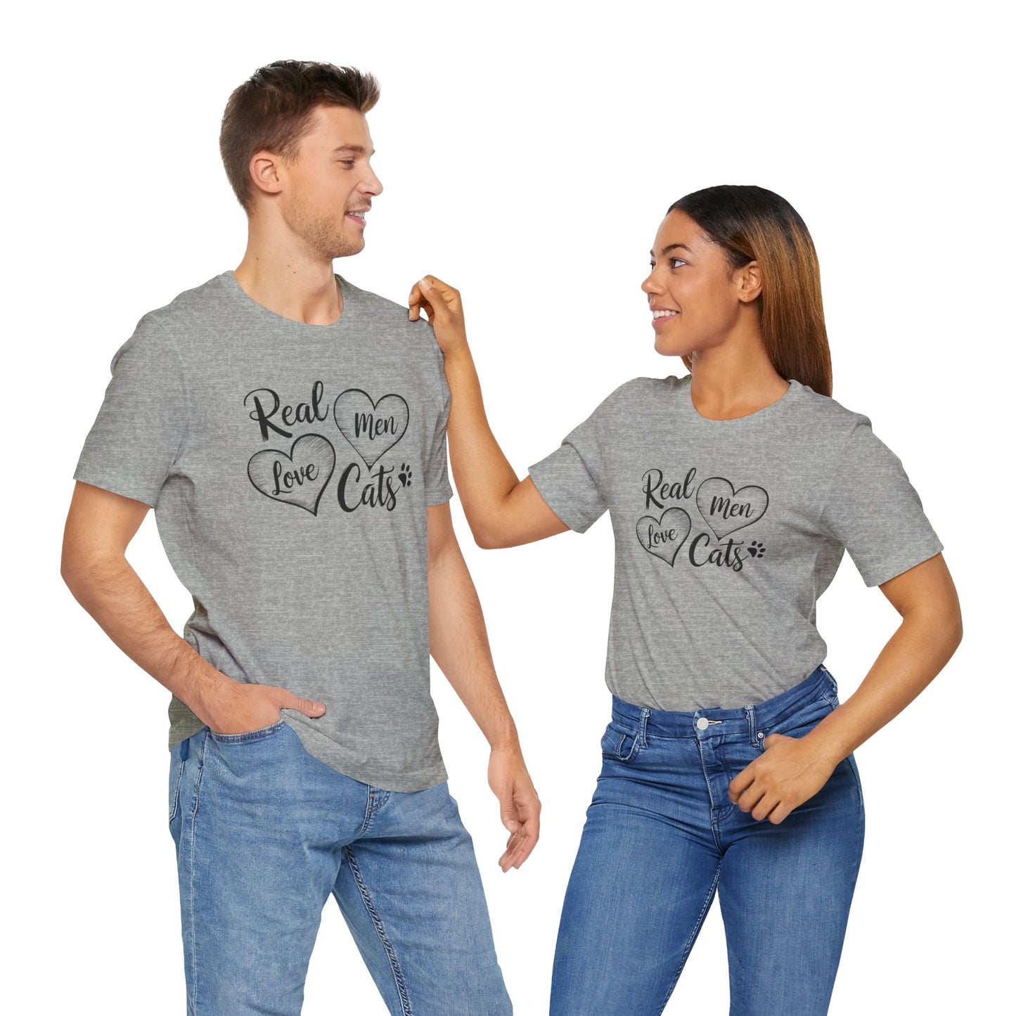 Real Men Love Cats Valentine's Day Tee