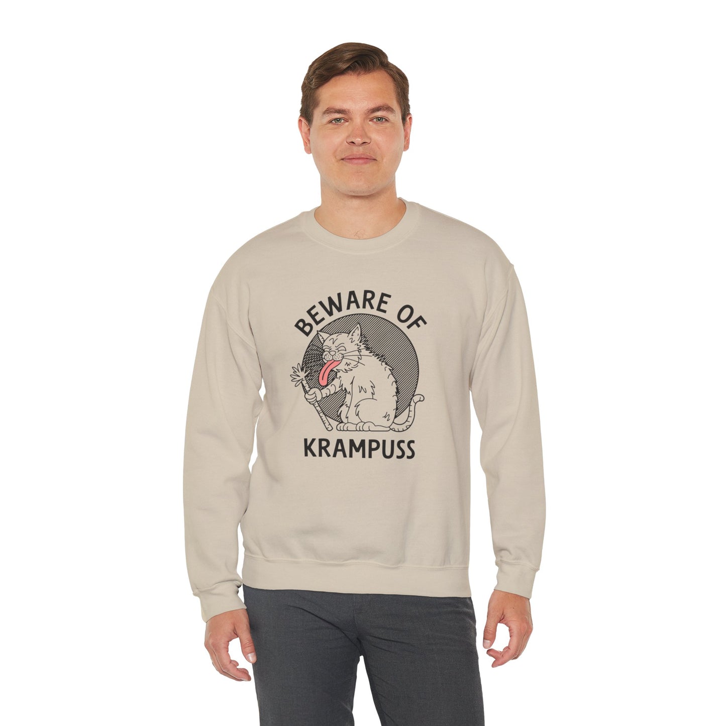 Beware of Krampuss Cat Crewneck Sweatshirt