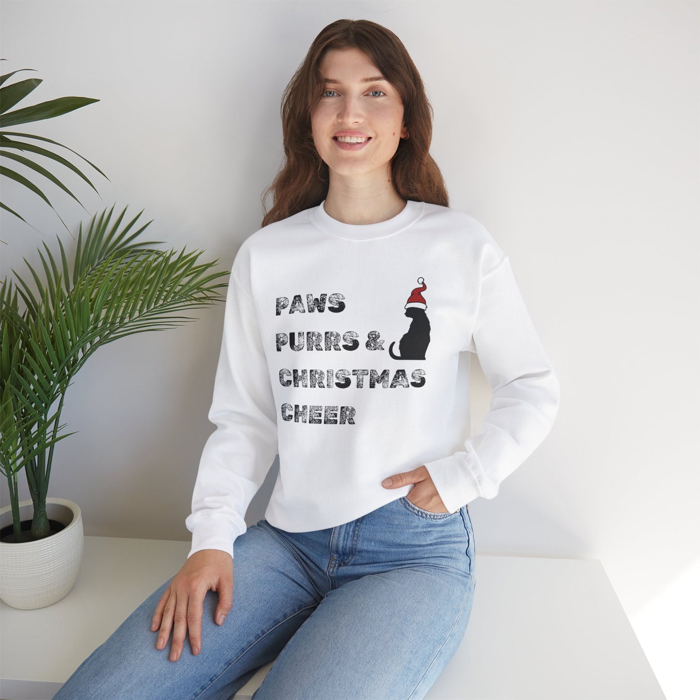 Paws Purrs and Christmas Cheer Holiday Crewneck Sweatshirt