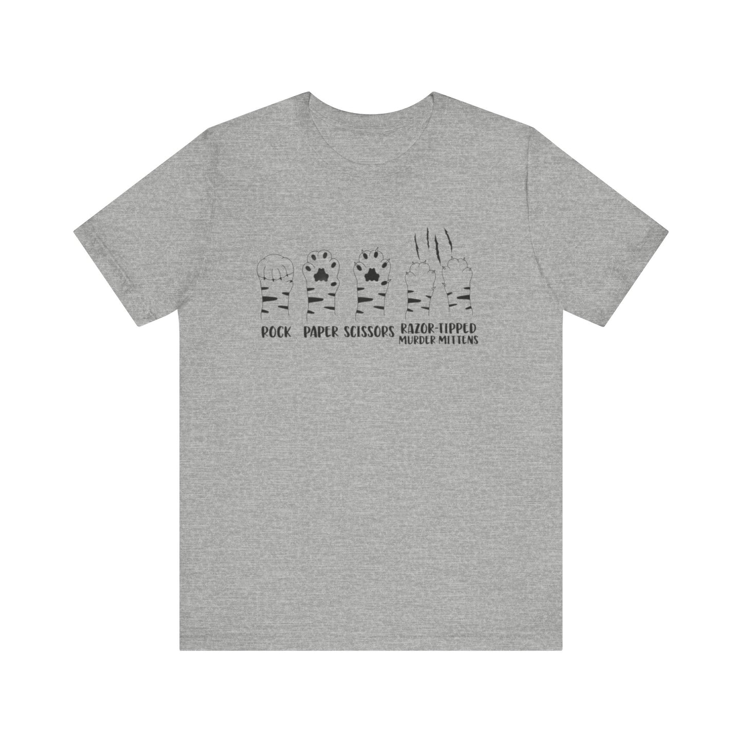 ROCK PAPER SCISSORS funny cat tee