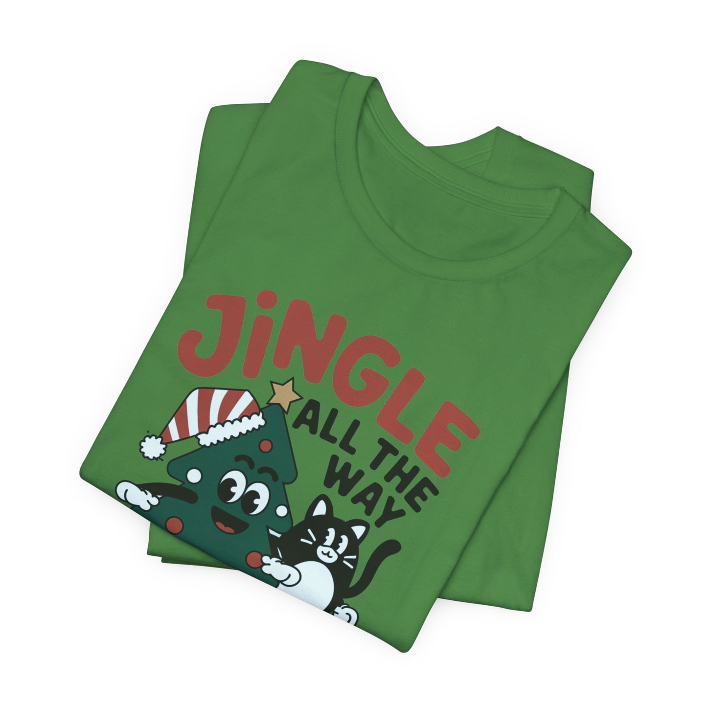 Retro Jingle All The Way Holiday Cat Tee