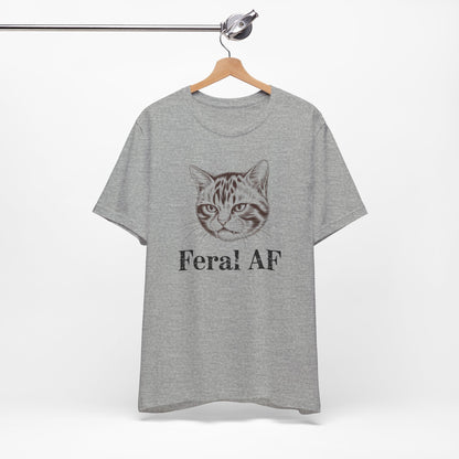 Feral AF Cat T-Shirt – Funny Graphic Tee for Cat Lovers