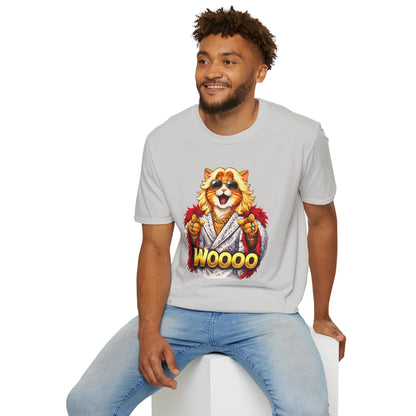 Ric Flair Cat Parody Shirt | Funny Wrestling Cat WOOOO Graphic T-Shirt
