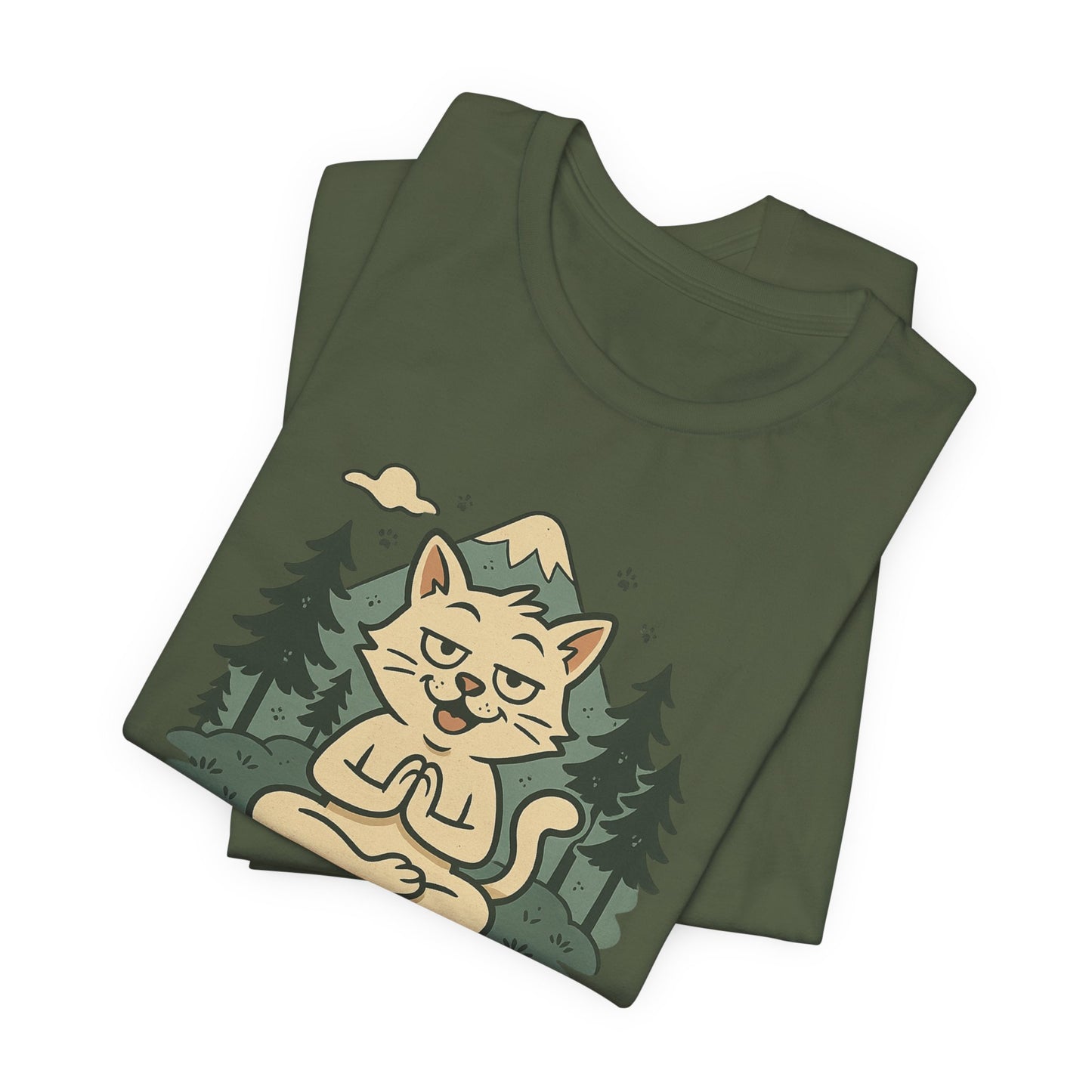 Stay Pawsitive Cat Yoga Meditation T-Shirt