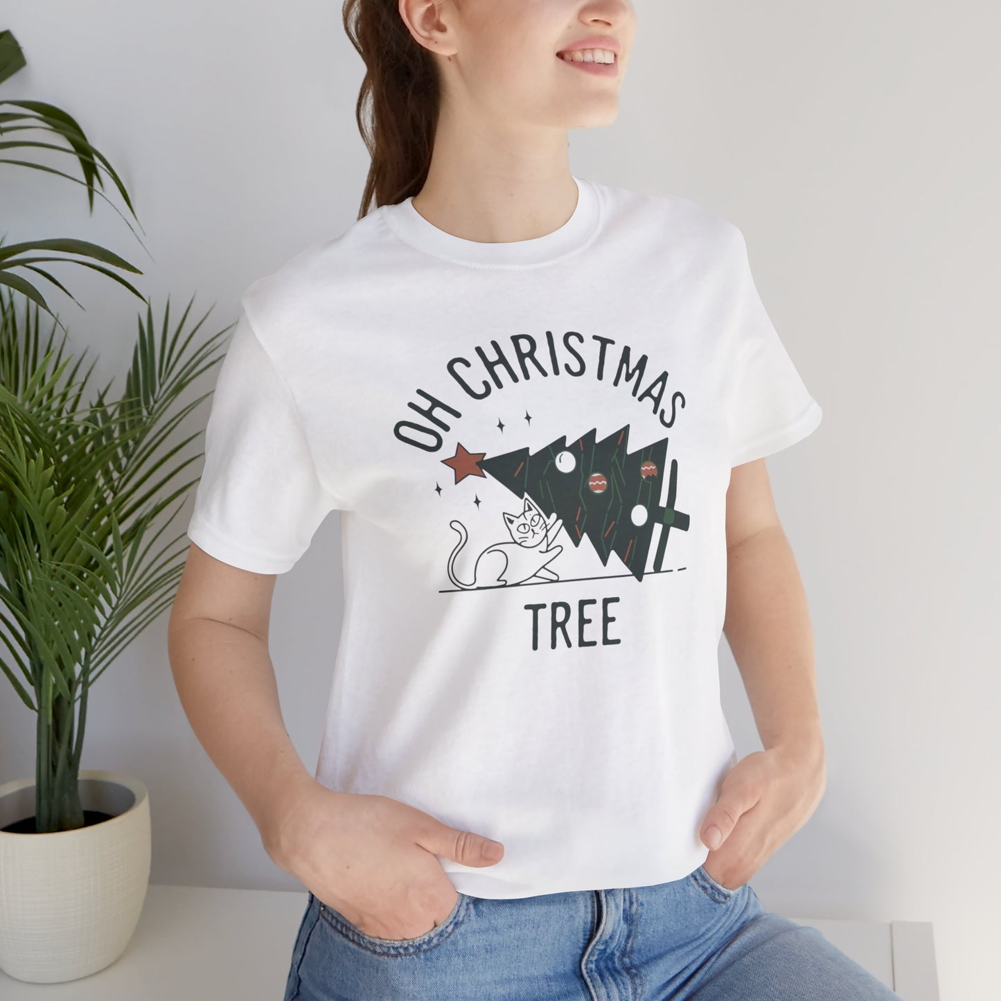 Oh Christmas Tree Cat Humor Tee