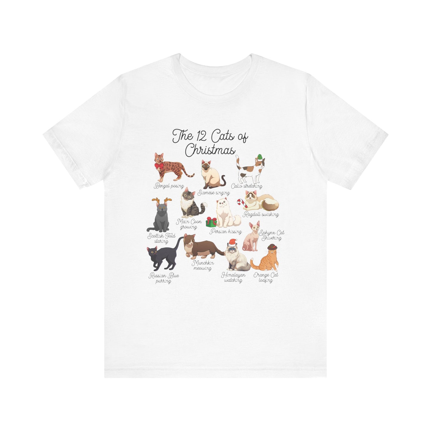 12 Cats of Christmas Holiday Tee