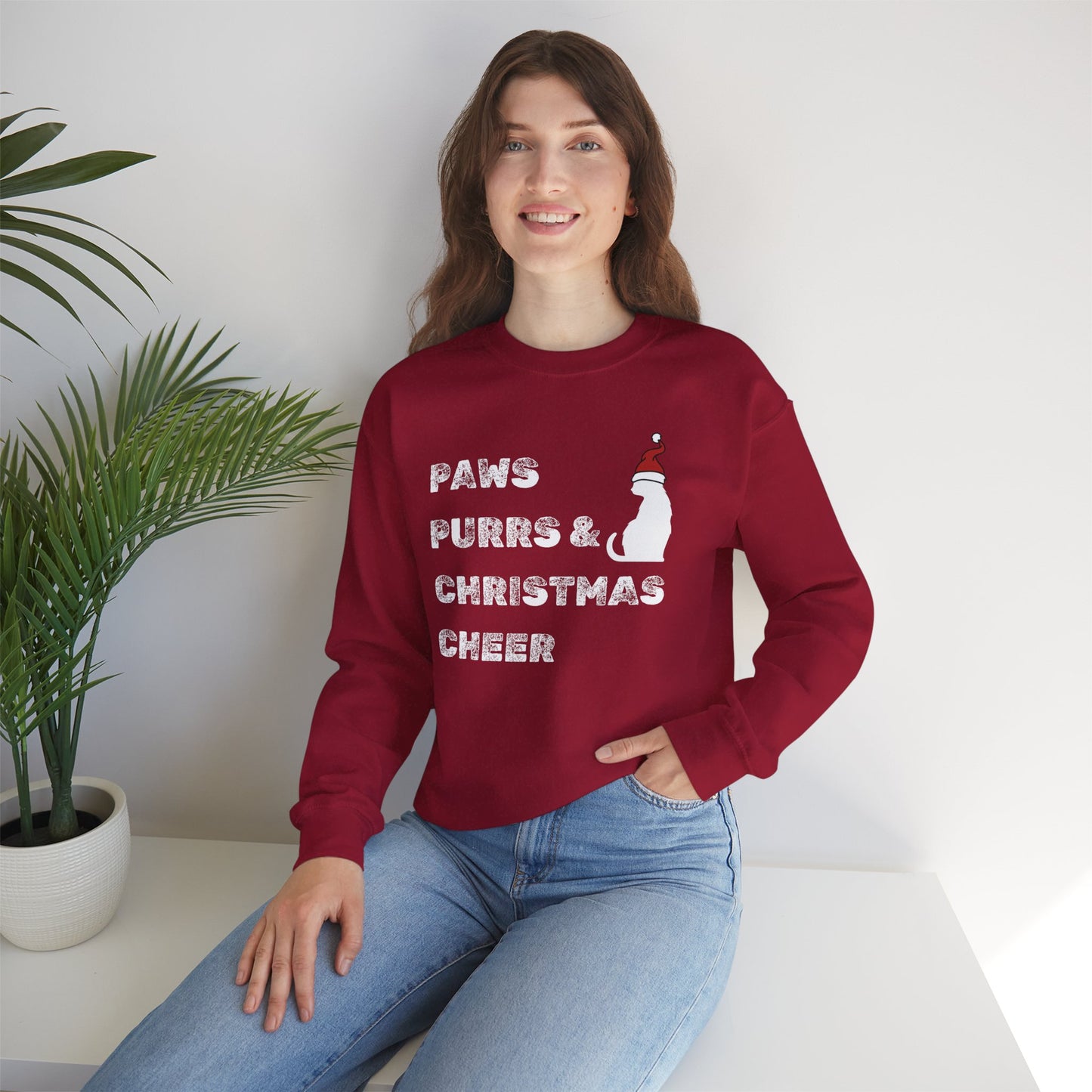 Paws Purrs and Christmas Cheer Holiday Crewneck Sweatshirt