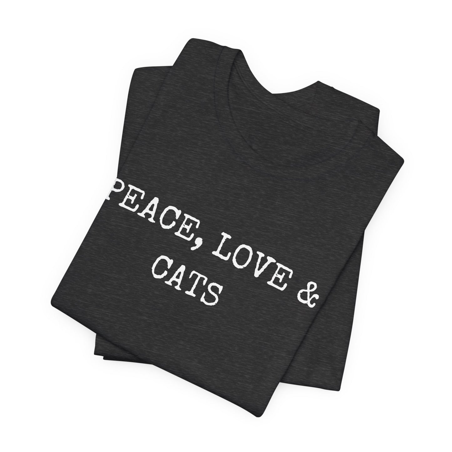 Peace, Love and Cats Minimalist Tee