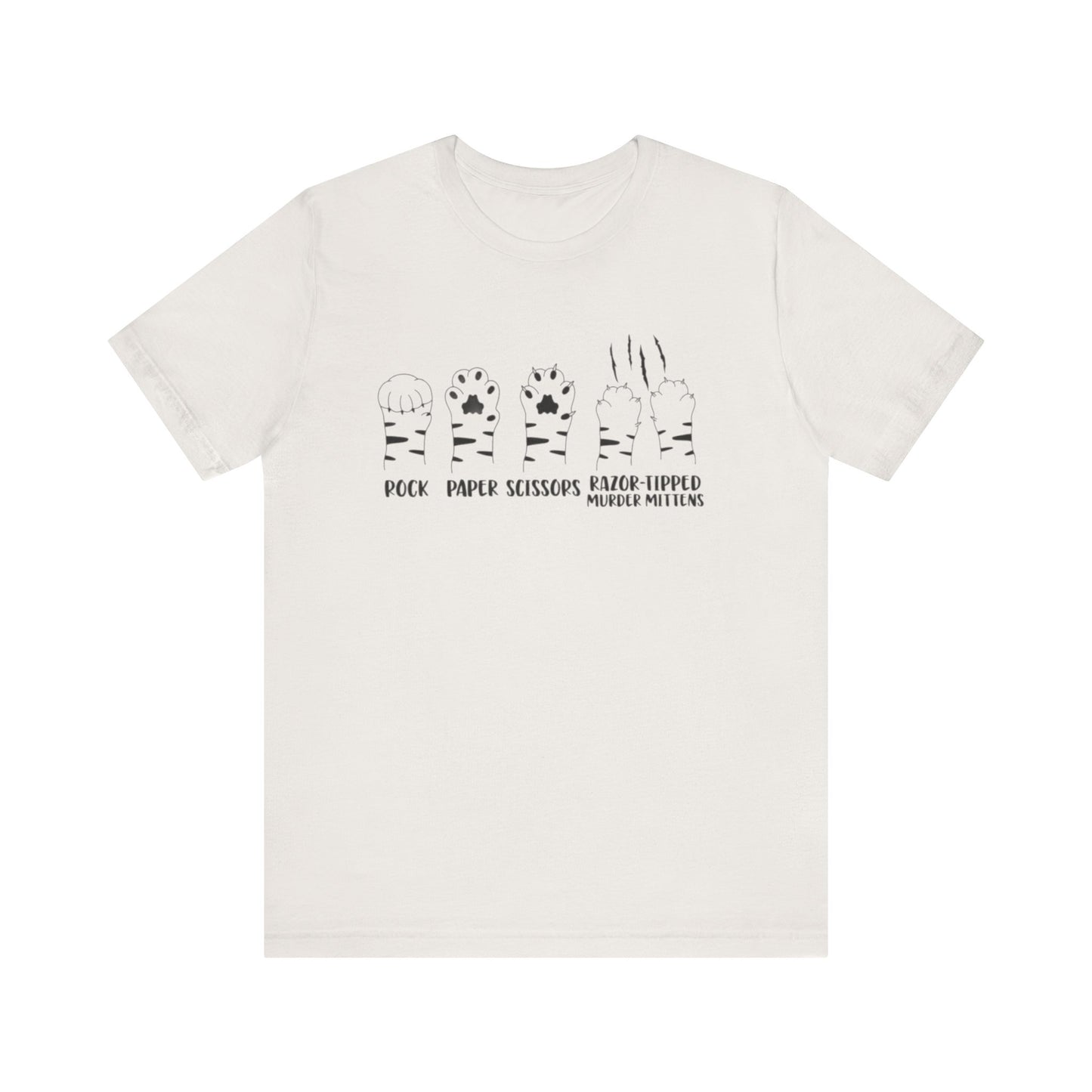 ROCK PAPER SCISSORS funny cat tee