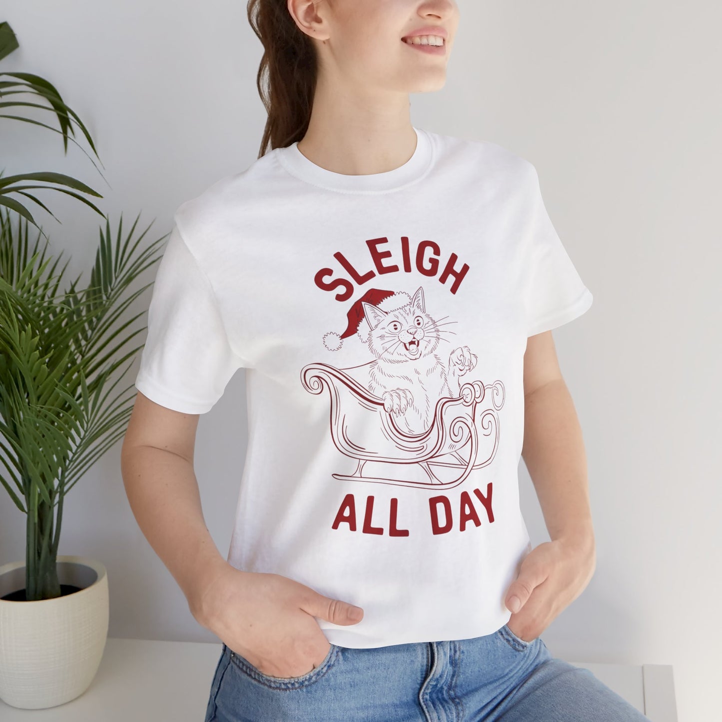 Sleigh All Day Feral Cat Tee