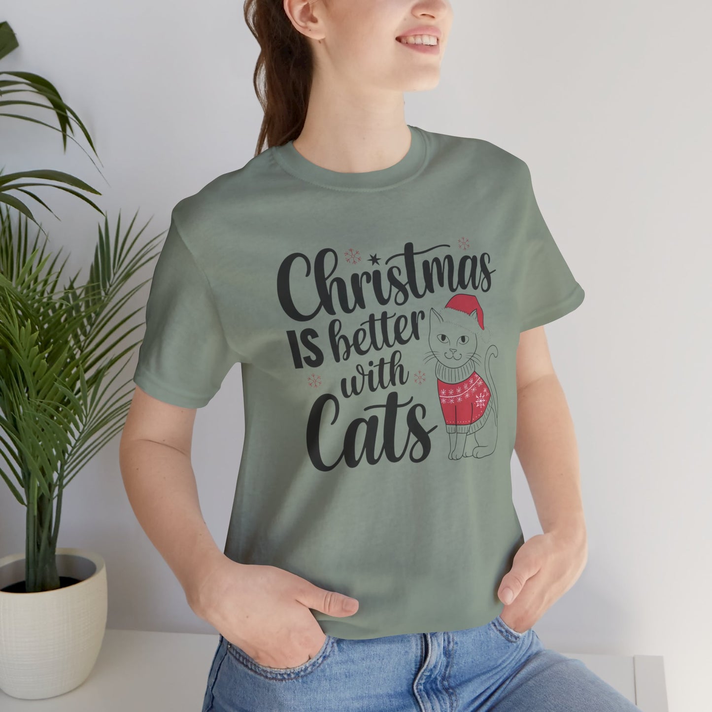 Christmas is better with cats tee