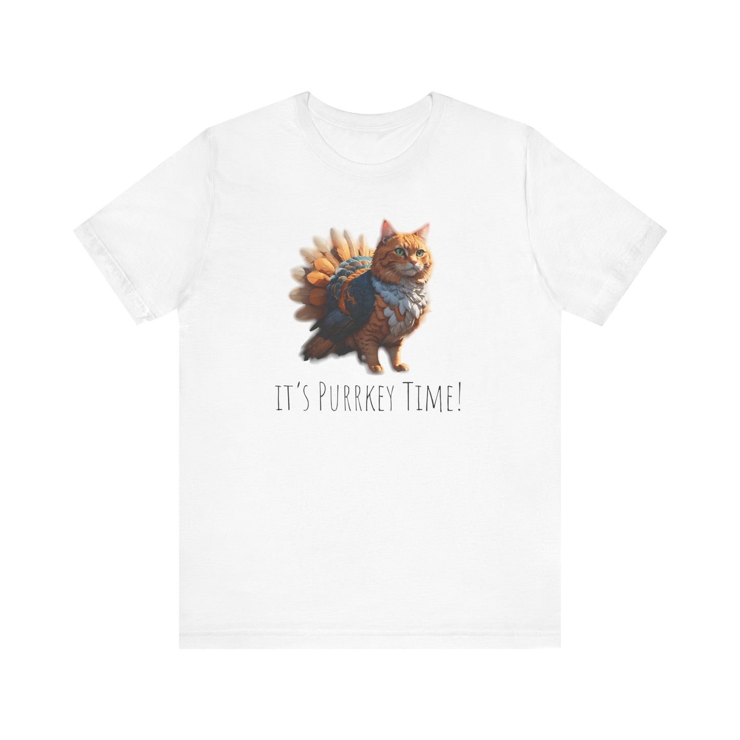 It's Purrkey Turkey Time Cat Thanksgiving Tee