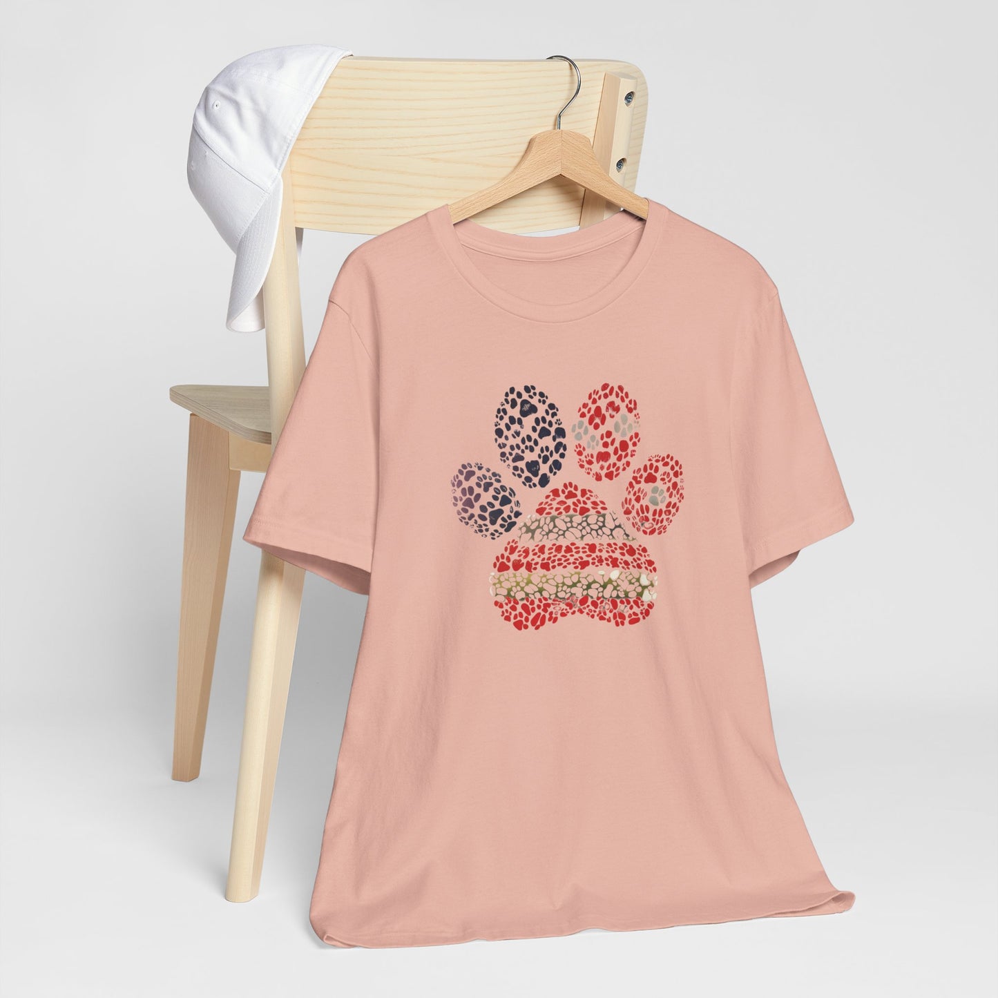 Patriotic Paw Print T-Shirt – American Flag Cat Dog Lover Shirt – 4th of July Pet Tee