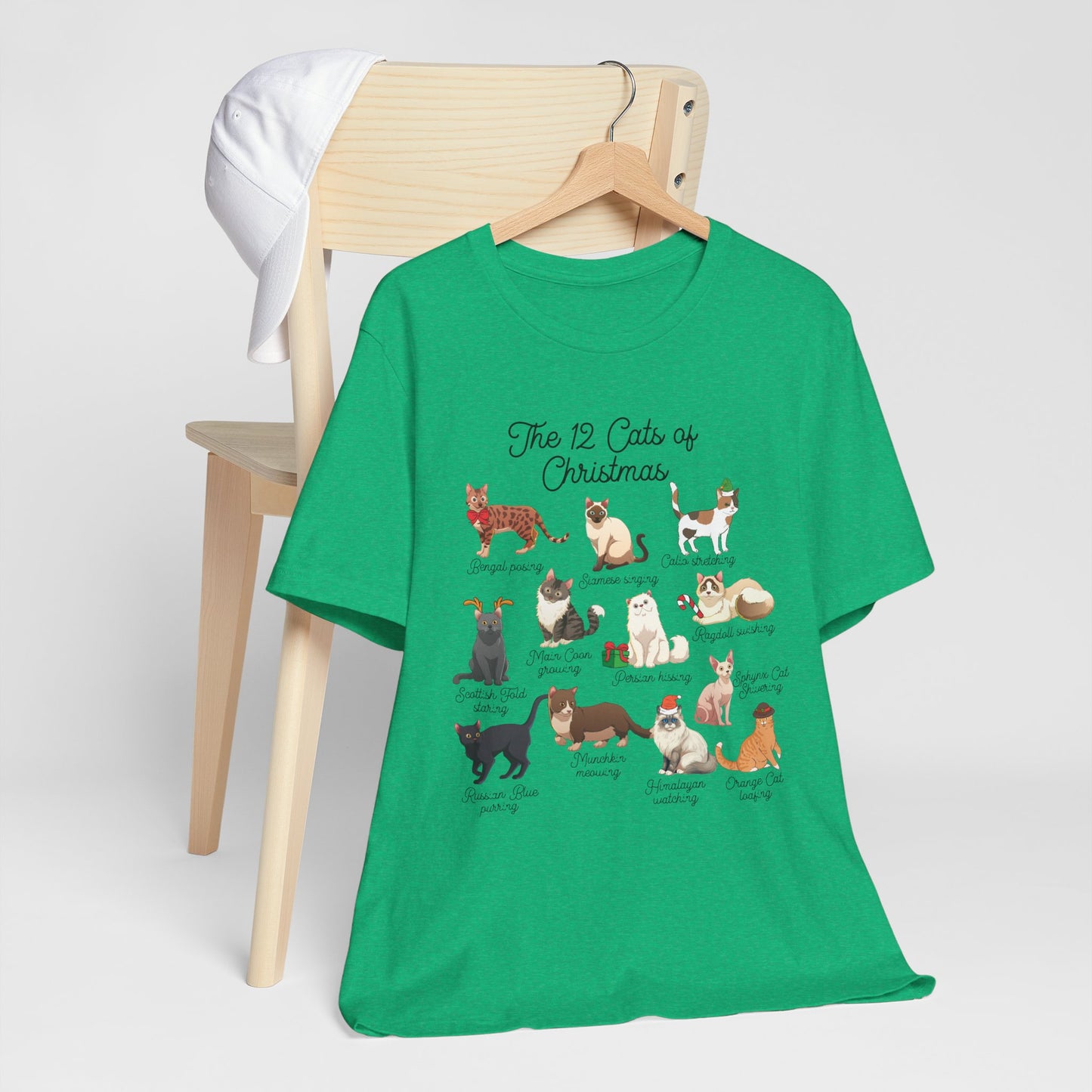 12 Cats of Christmas Holiday Tee