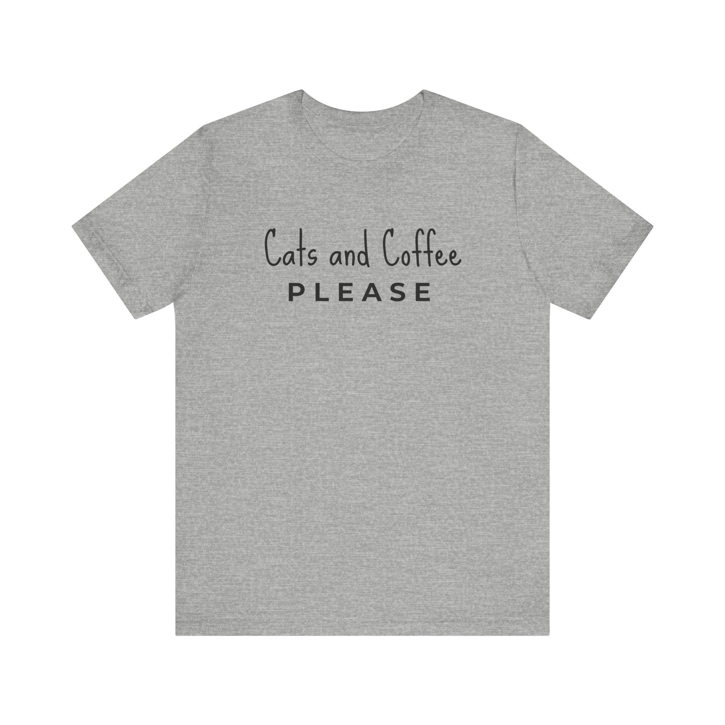 Cats and Coffee Please Minimalist Tee