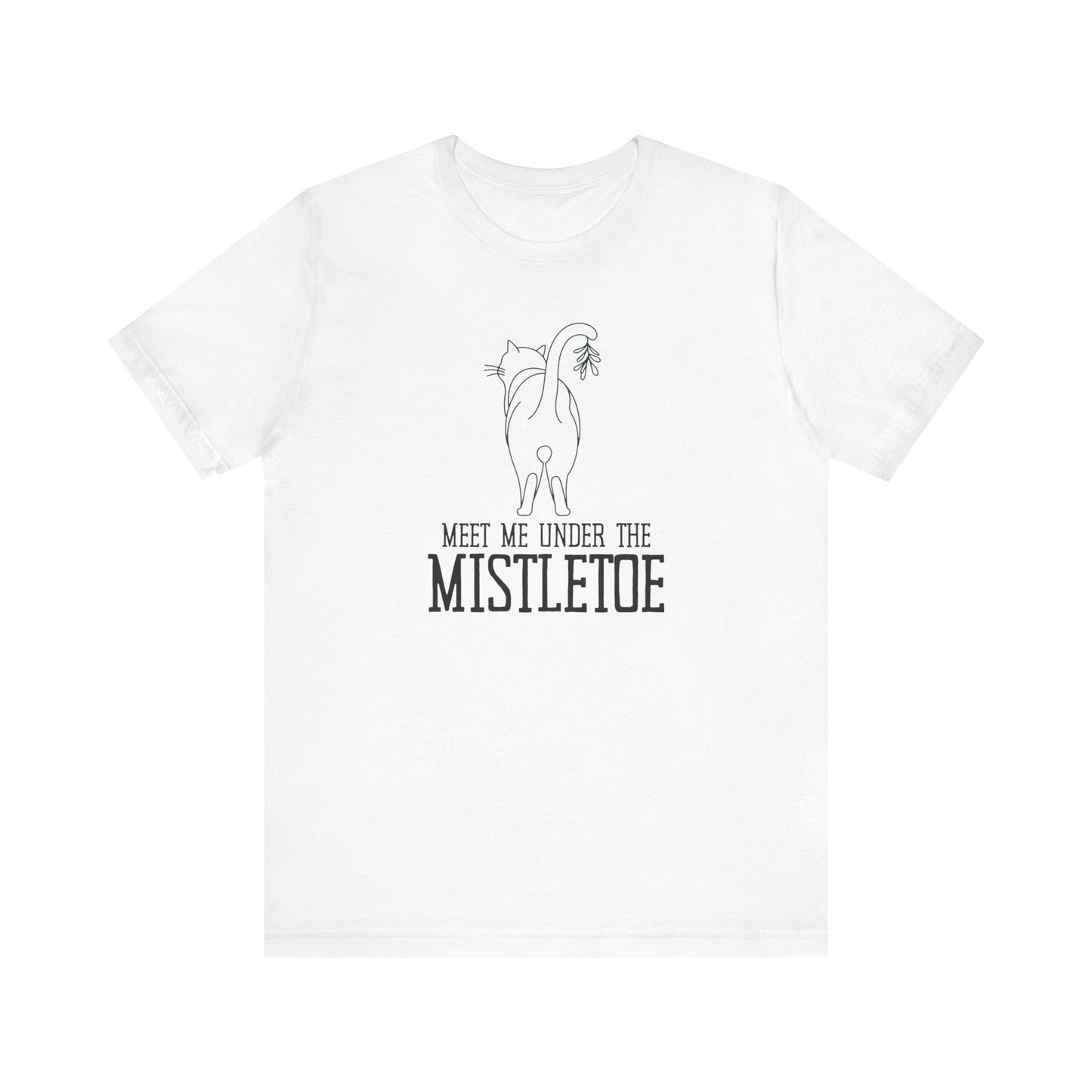 Under the Mistletoe Christmas Cat Tee