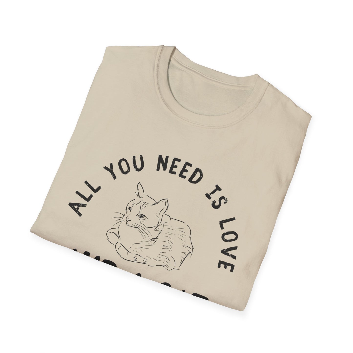 All You Need Is Love And A Cat T-Shirt | Funny Multiple Cats Feline Love Tee