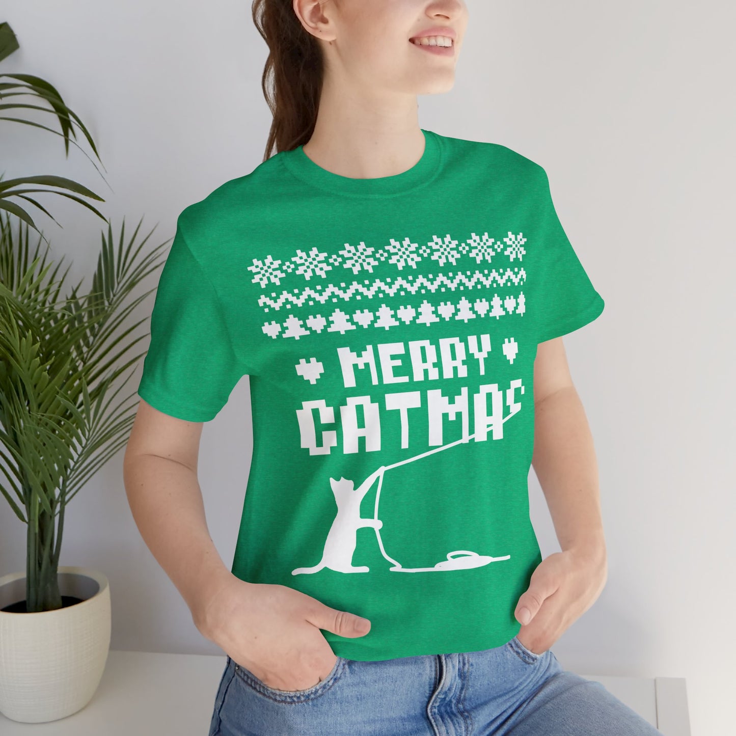 Merry Catmas Holiday Naughty Cat Tee