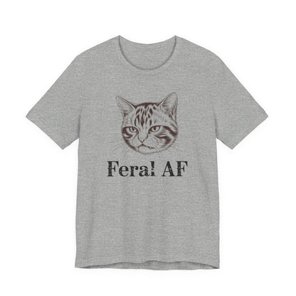 Feral AF Cat T-Shirt – Funny Graphic Tee for Cat Lovers