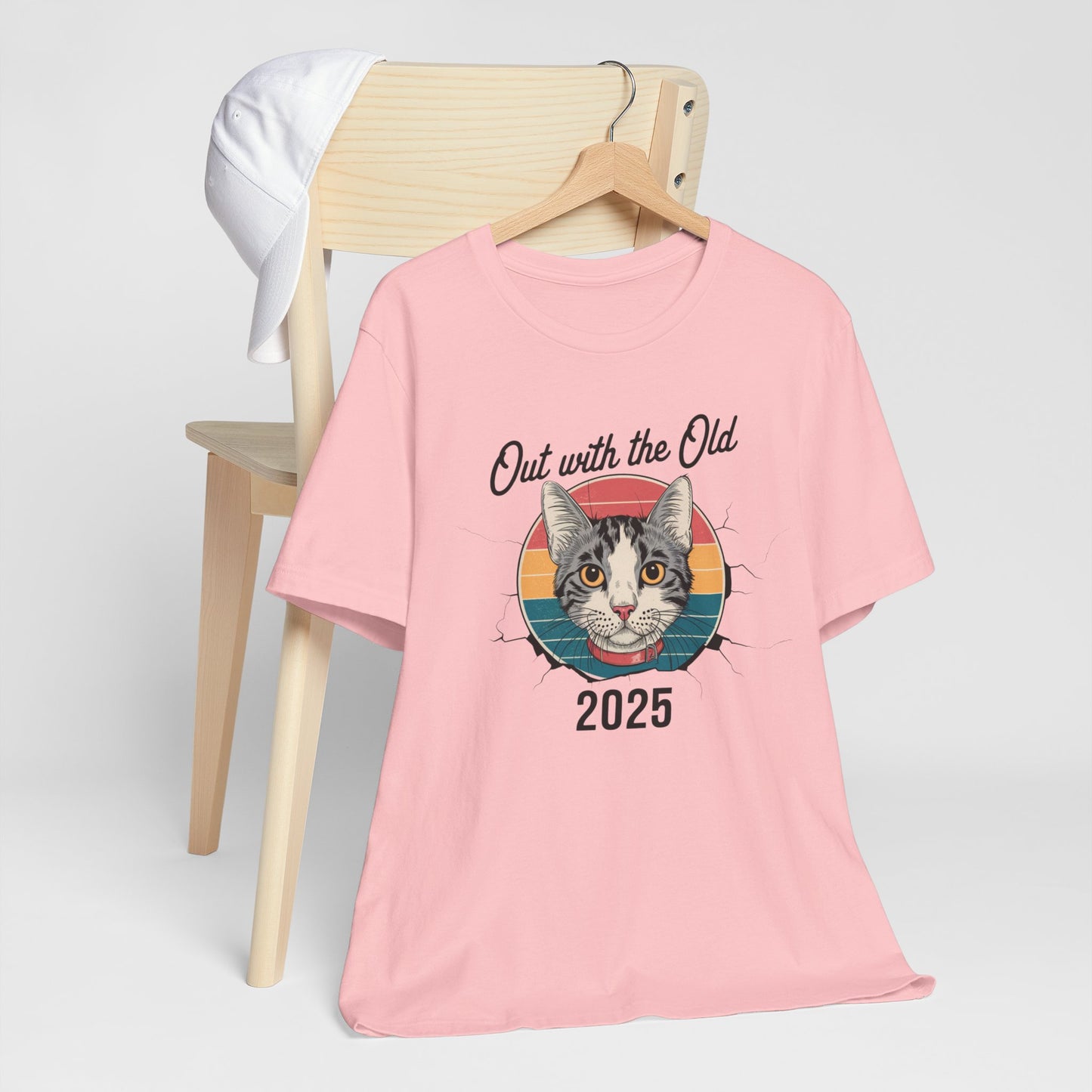 NEW YEARS 2025 OUT WITH THE OLD CAT TEE