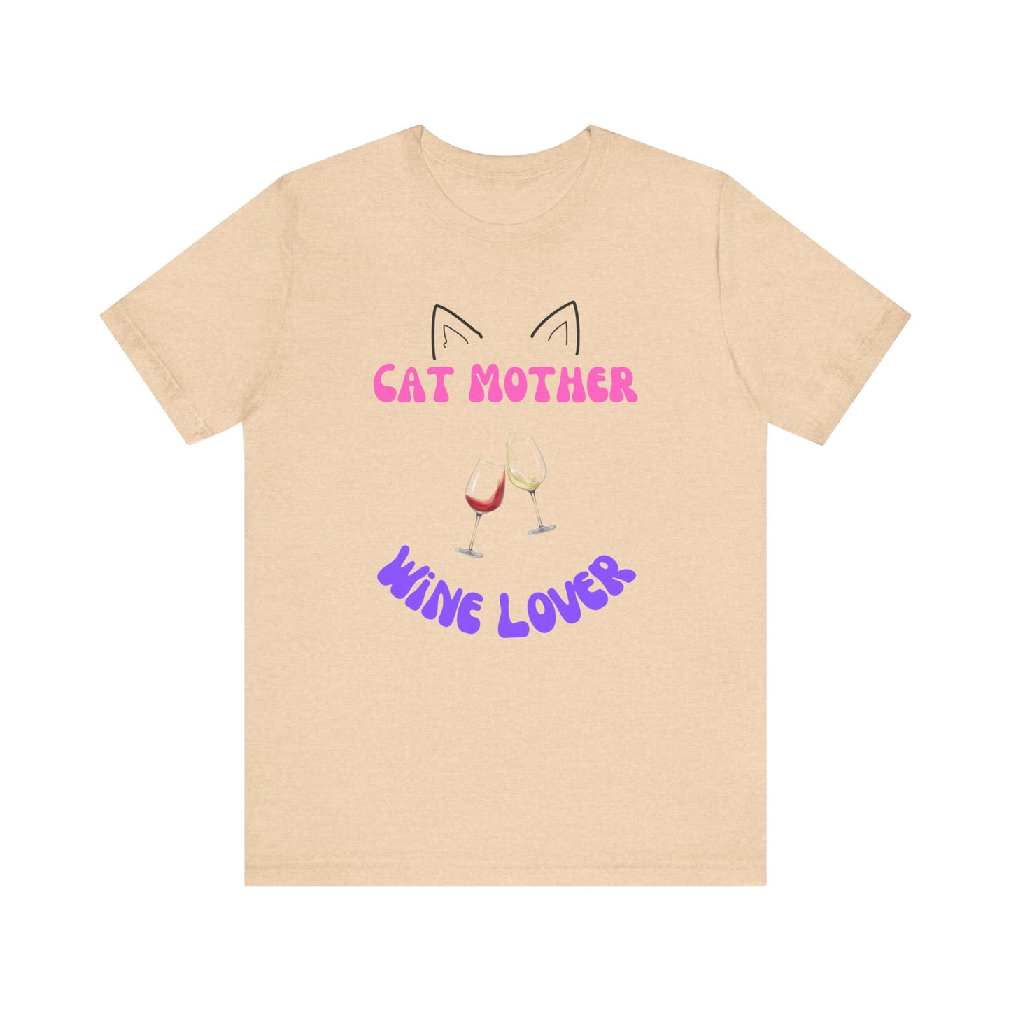 Cat Mother Wine Lover Tee