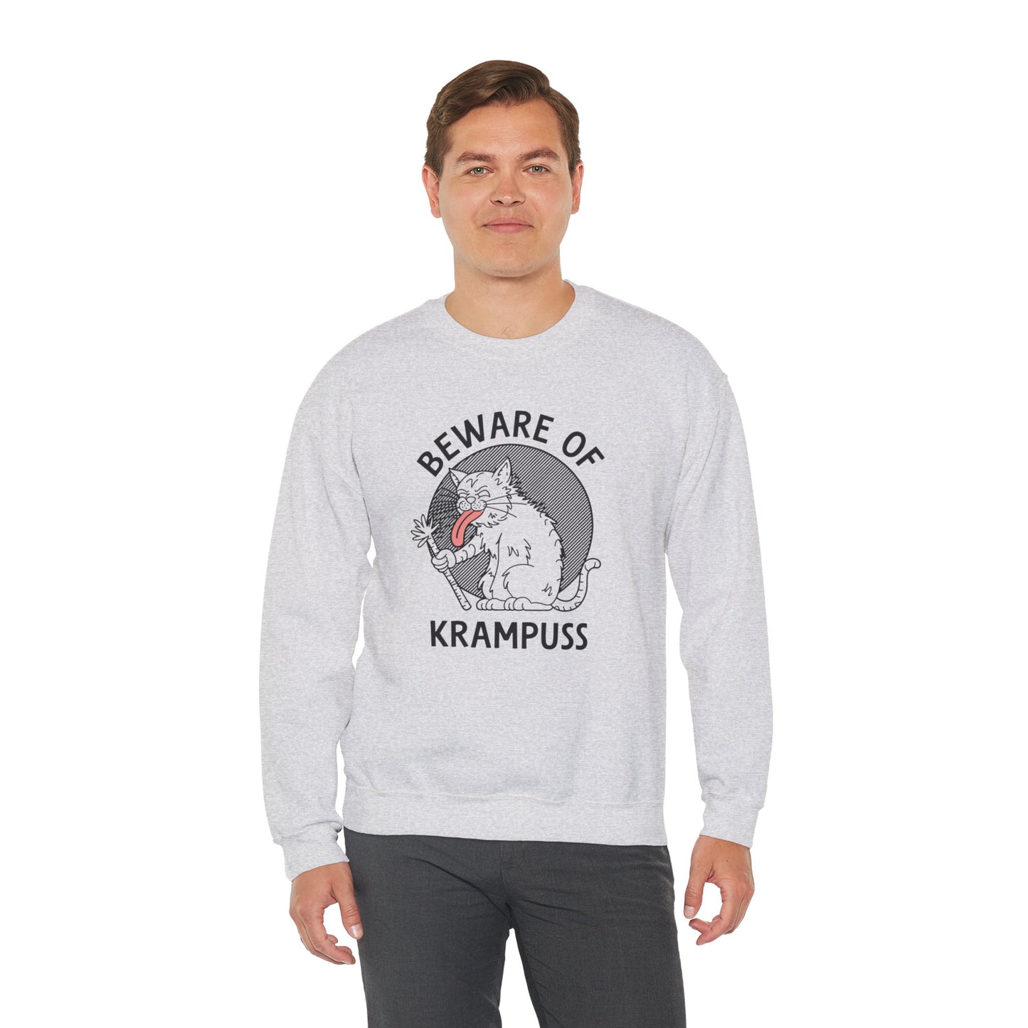 Beware of Krampuss Cat Crewneck Sweatshirt