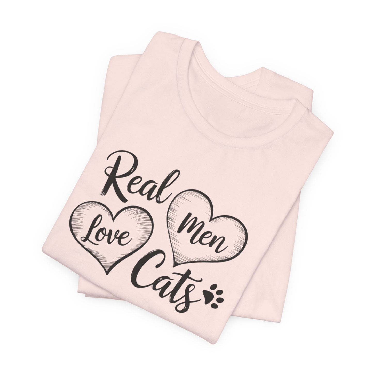 Real Men Love Cats Valentine's Day Tee