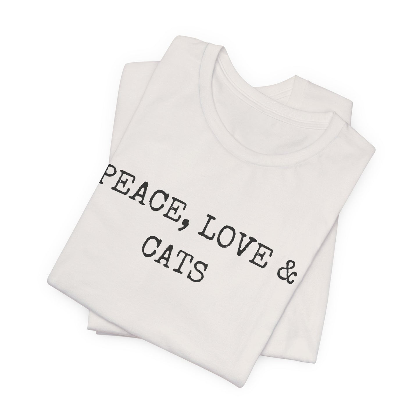 Peace, Love and Cats Minimalist Tee