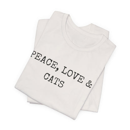 Peace, Love and Cats Minimalist Tee