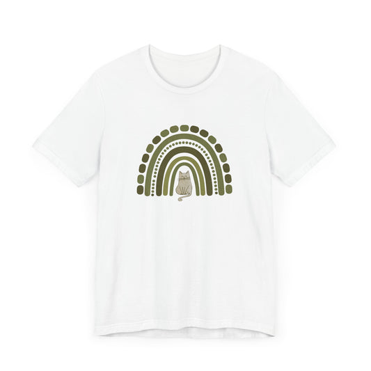 Boho St. Patty's Rainbow Cat Tee