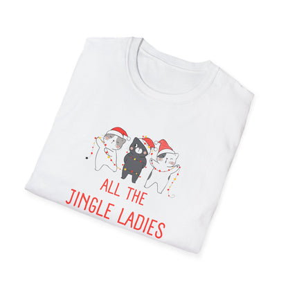 All The Jingle Ladies Cat Christmas T-Shirt