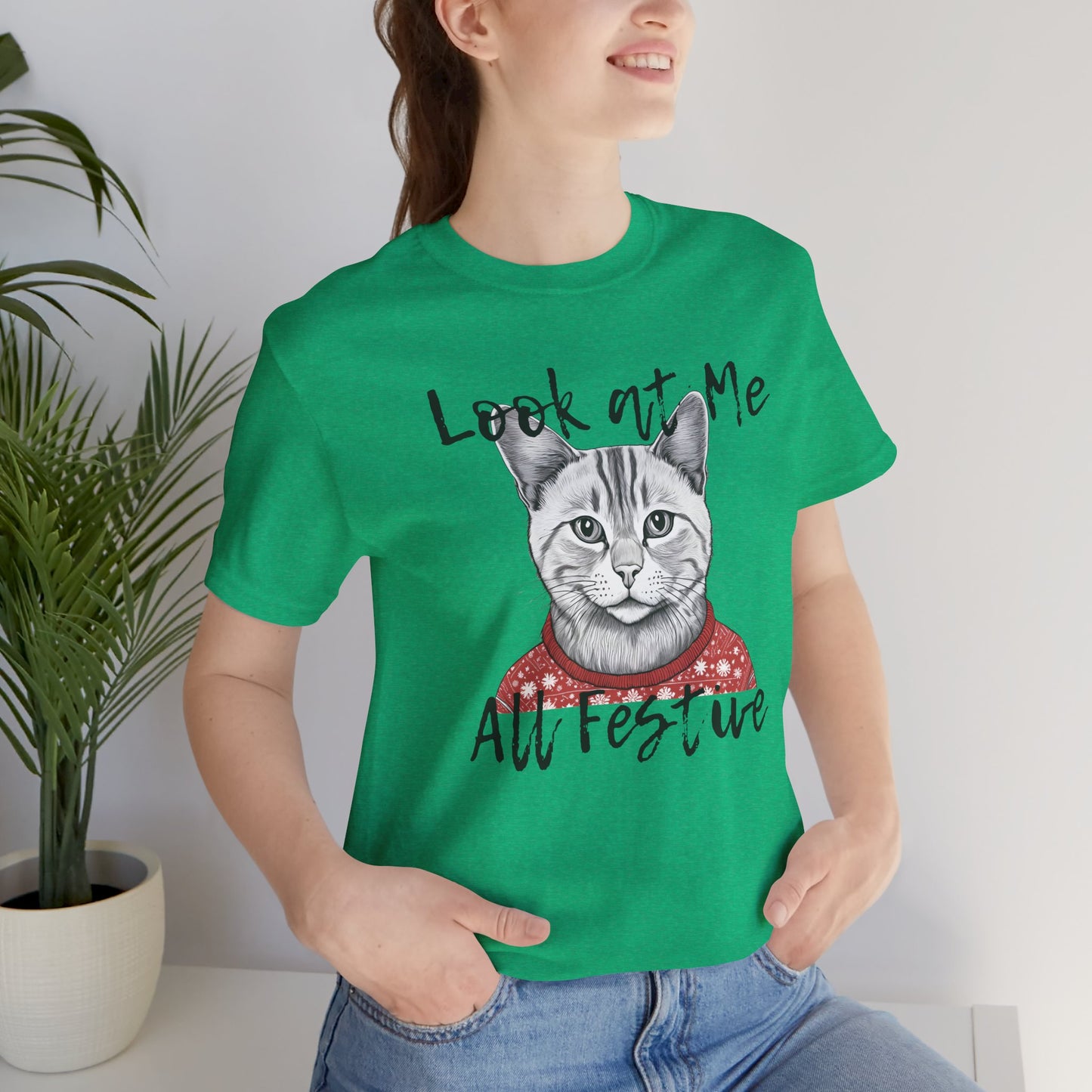 Look at Me Festive Cat Tee