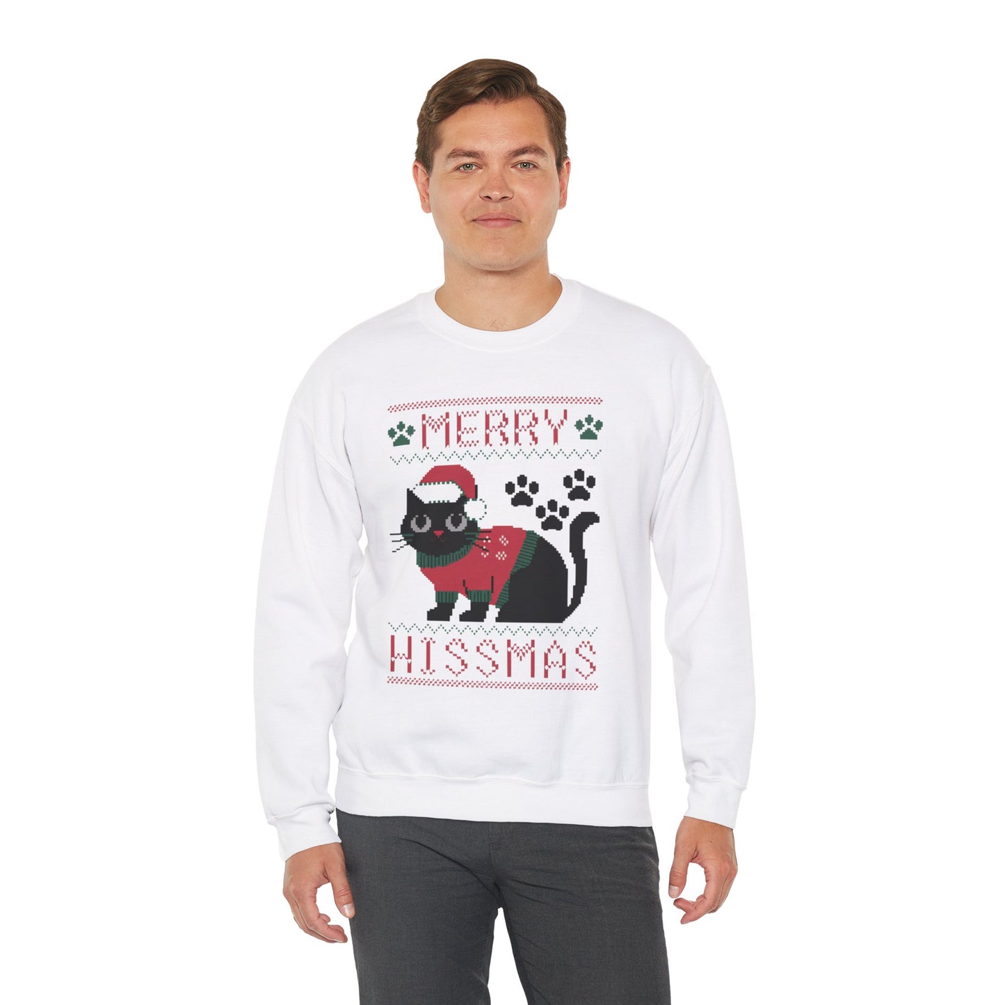 Merry Hissmas Cat Crewneck Sweatshirt